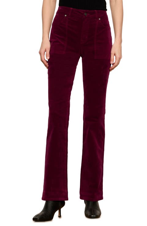 Play Date High Waist Velveteen Bootcut Pants
