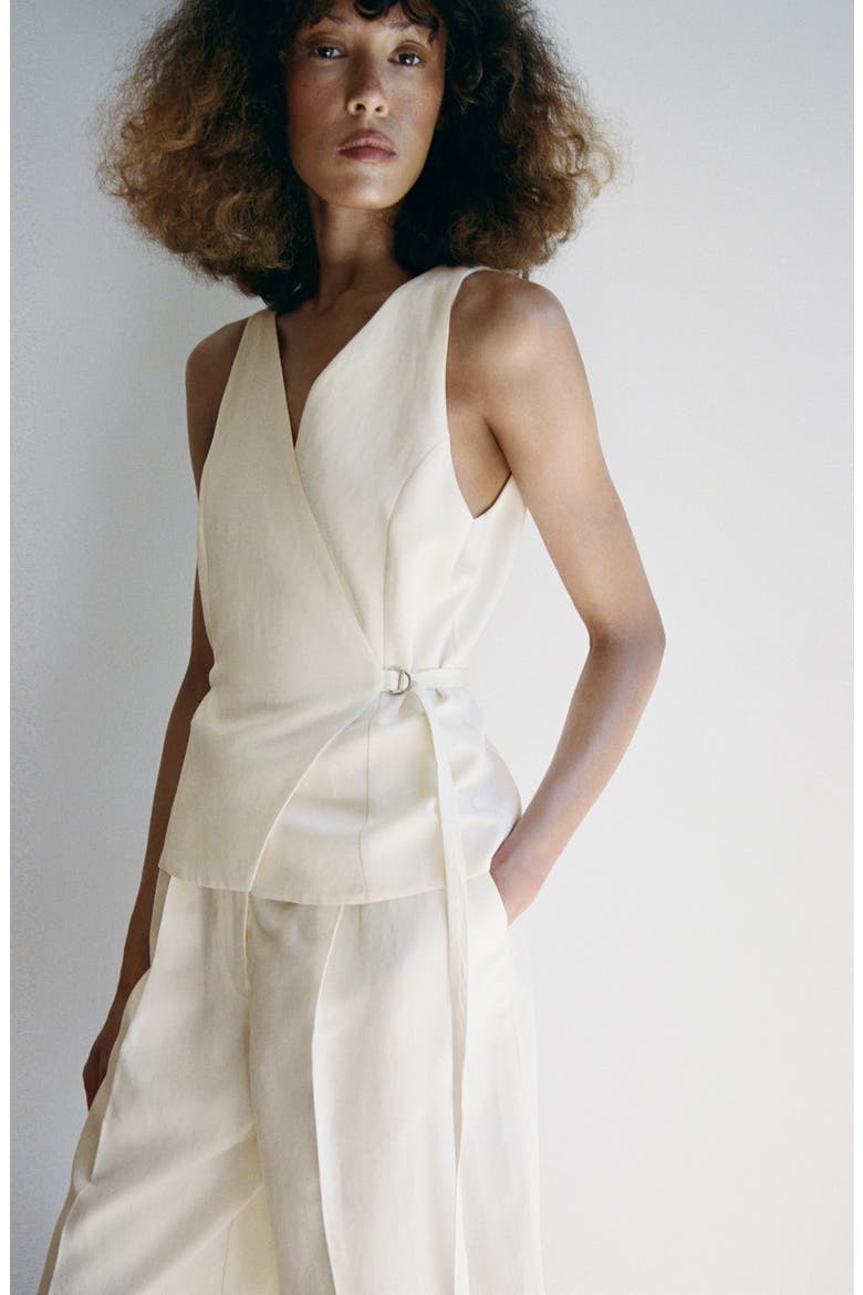 Wrap Jumpsuit, Alternate, color, ECRU