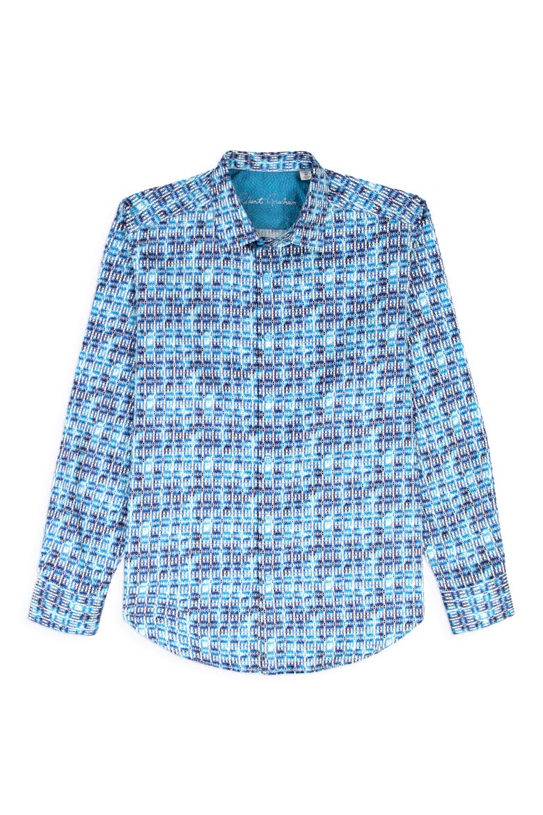 Westmoreland Cotton Button-Up Shirt, Alternate, color, BLUE