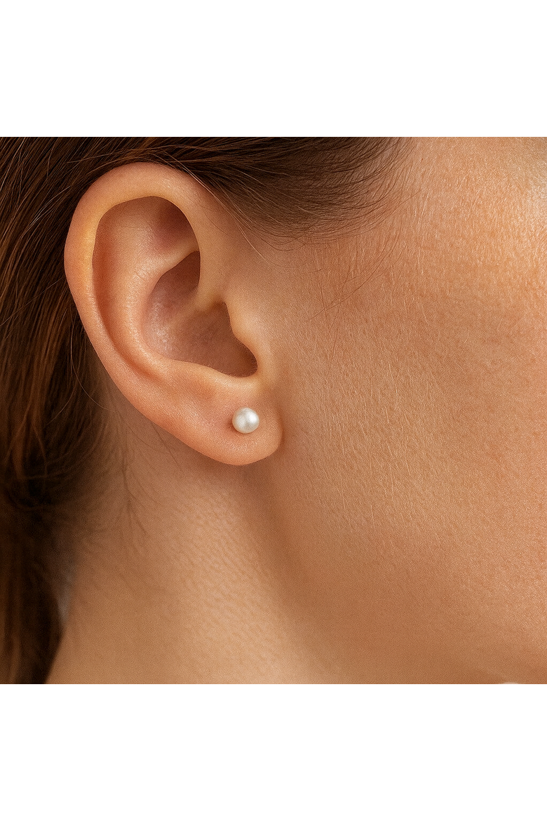 14K Yellow Gold Small Pearl Earrings, Alternate, color, Gold