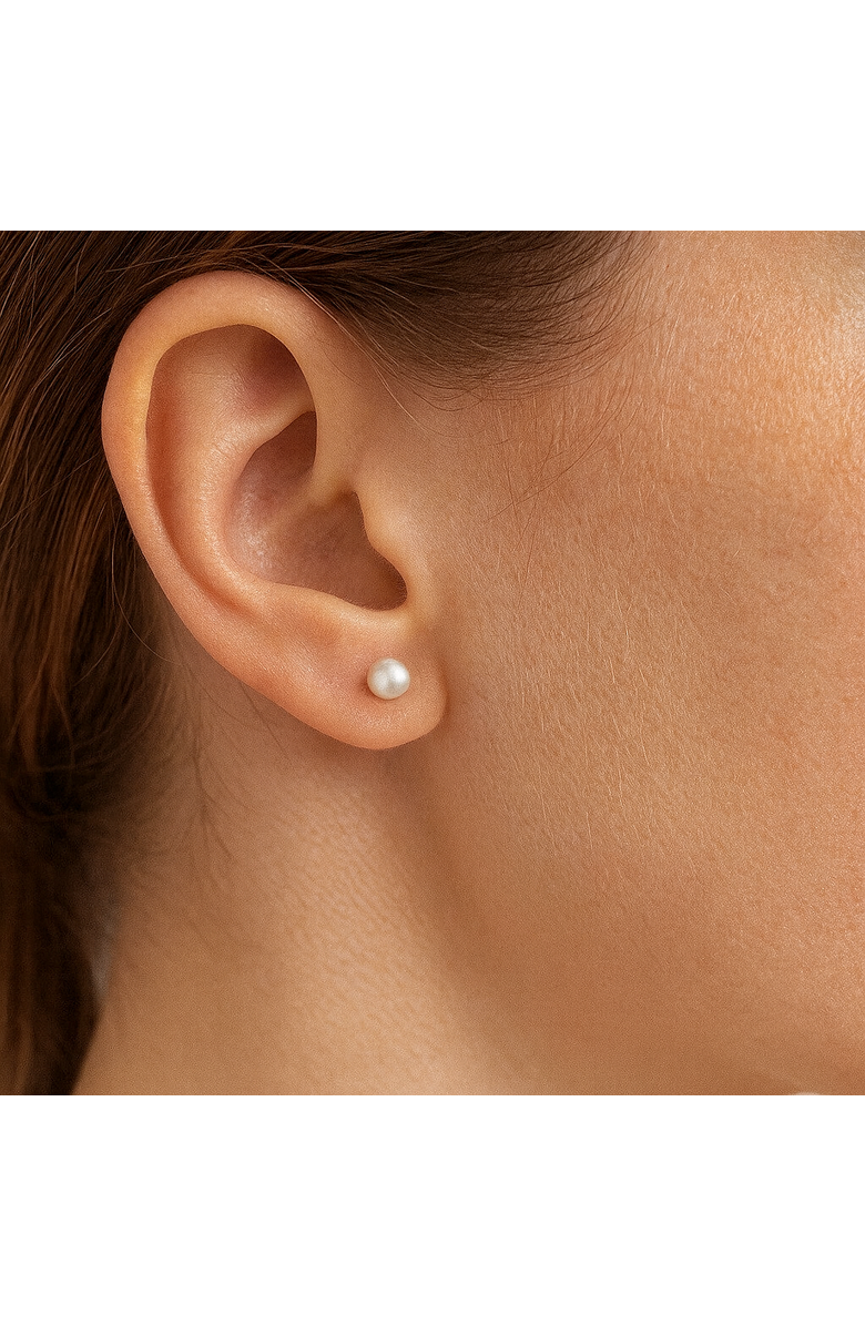 Donatello Gian 14K Yellow Gold Small Pearl Earrings, Alternate, color, Gold