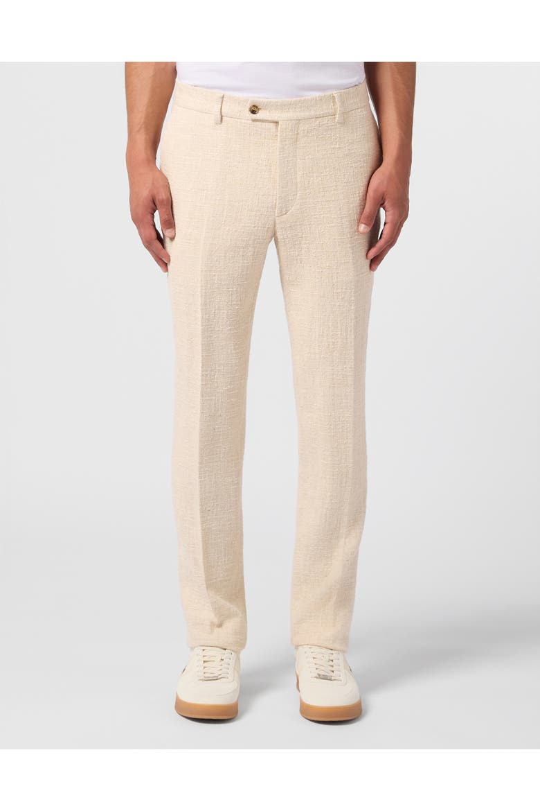 Linen Trousers Men, Main, color, OffWhite