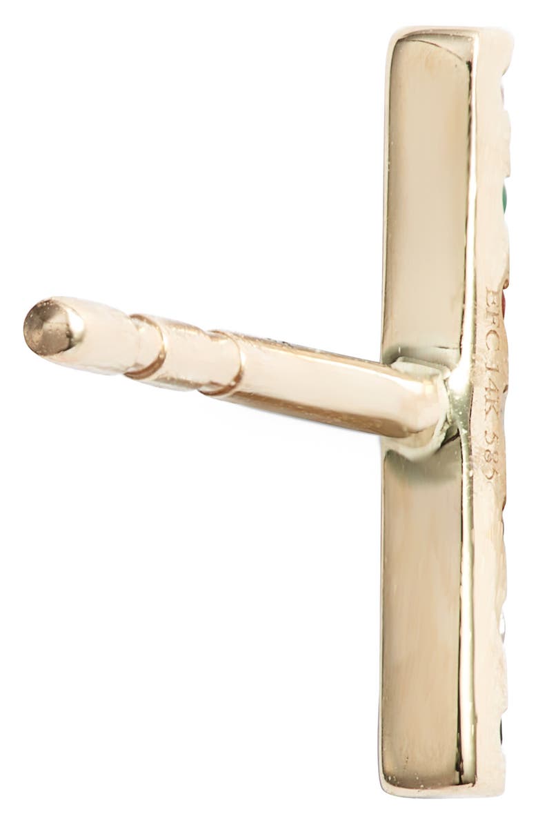 EF Collection Diamond Rainbow Bar Stud Earrings, Alternate, color,