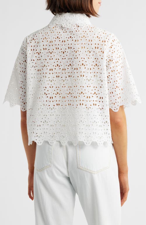 Frame The Deco Cotton Eyelet Button-up Shirt
