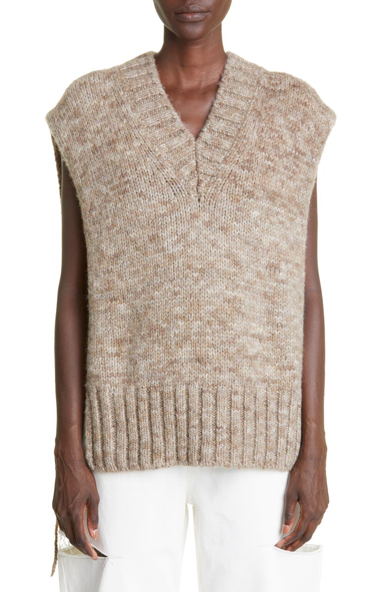 Maison Margiela Alpaca, Cotton & Wool Sweater Vest, Main, color,