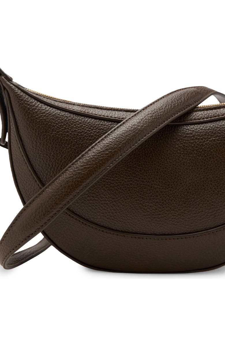 MANGO Oval Faux Leather Shoulder Bag, Alternate, color, Khaki