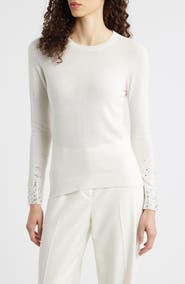 KOBI HALPERIN Lainey Sequin Cuff Sweater