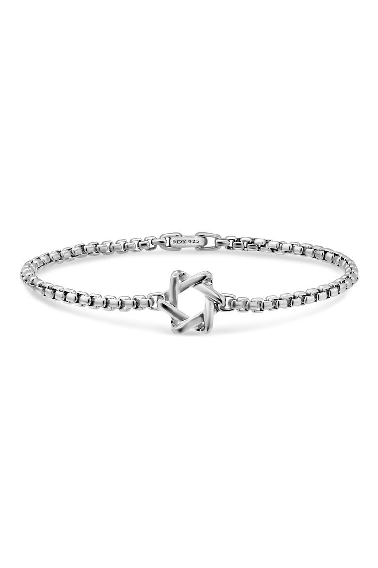 Star of David Station Bracelet in Sterling Silver, 3.6mm, Main, color, SILVER
