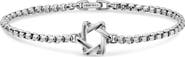 David Yurman Star of David Station Bracelet in Sterling Silver, 3.6mm