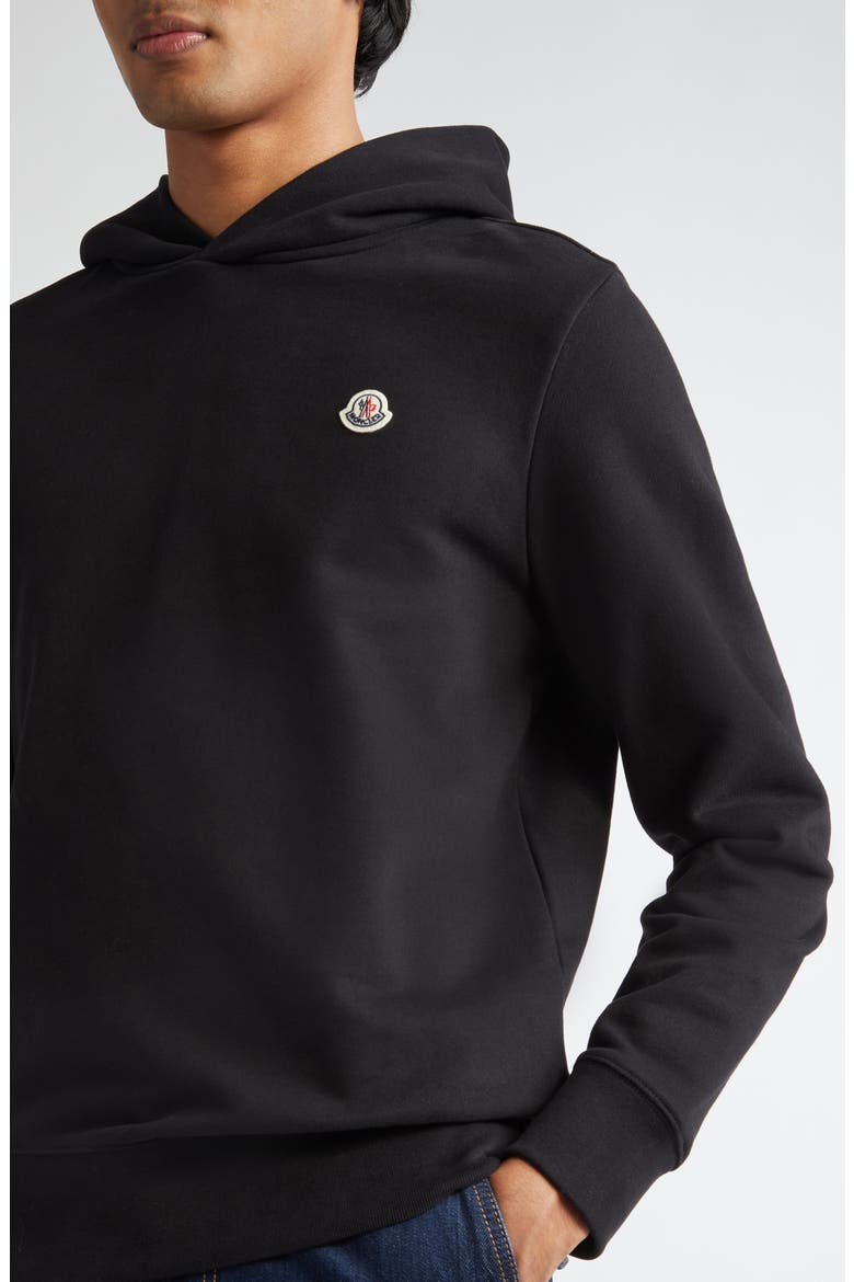 Logo Patch Hoodie, Alternate, color, BLACK