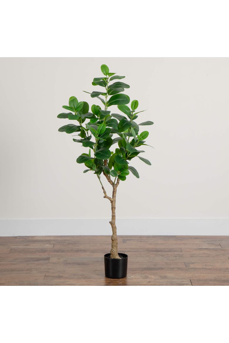 4-ft Artificial Audrey Ficus Tree, Alternate, color, Green