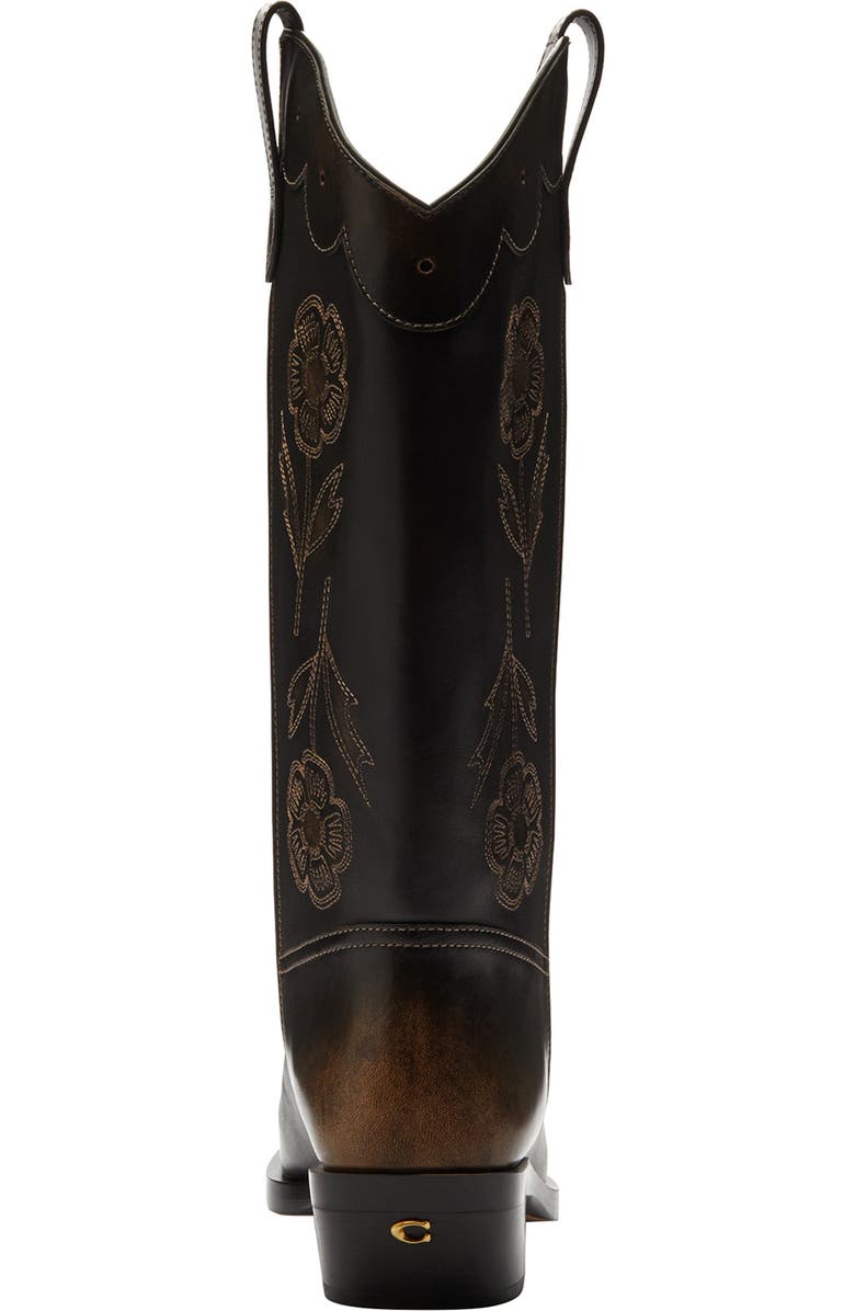 COACH Aria Loved Leather Tall Western Boot, Alternate, color,