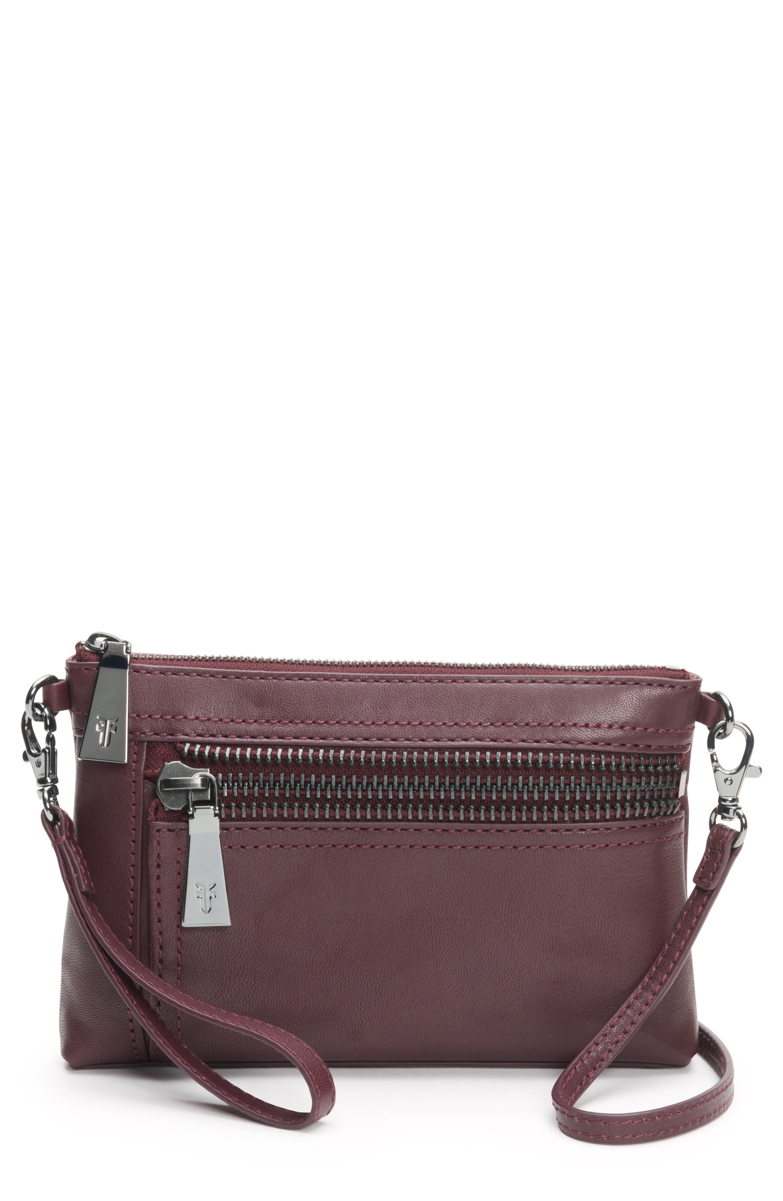 Frye Lena Leather Crossbody Bag, Main, color, 