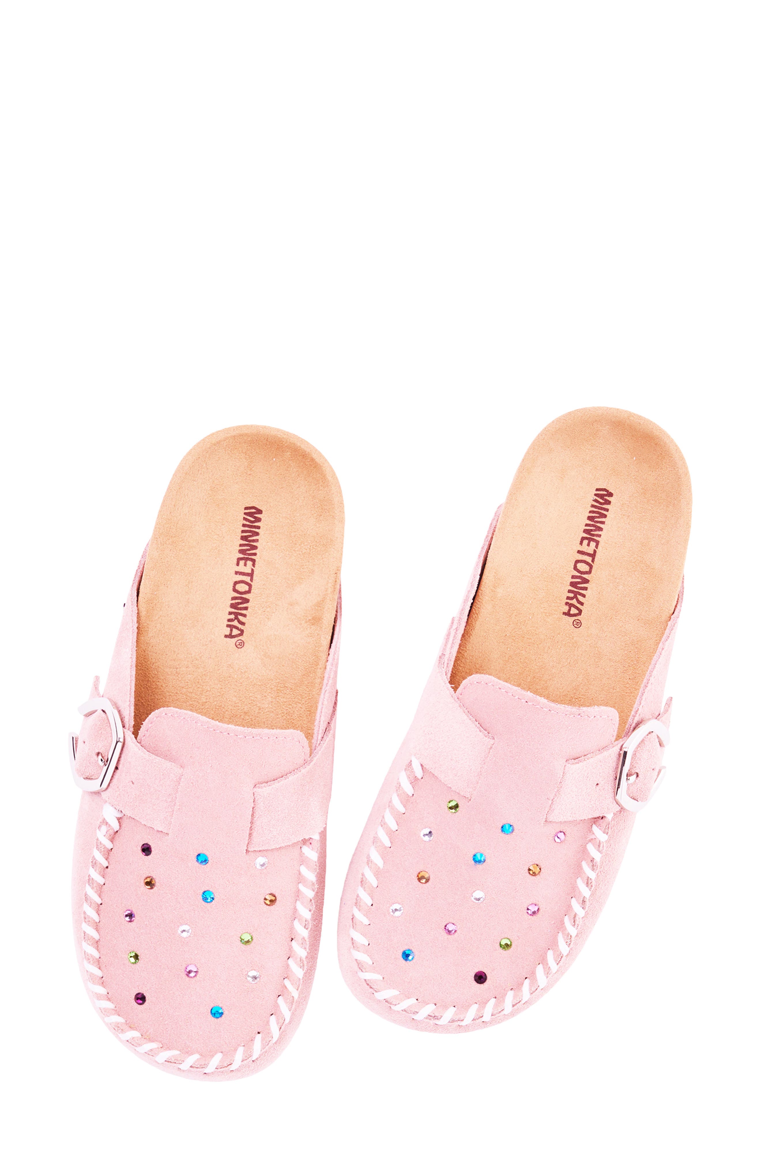 Rhinestone Buckle Clog, Alternate, color, BLUSH