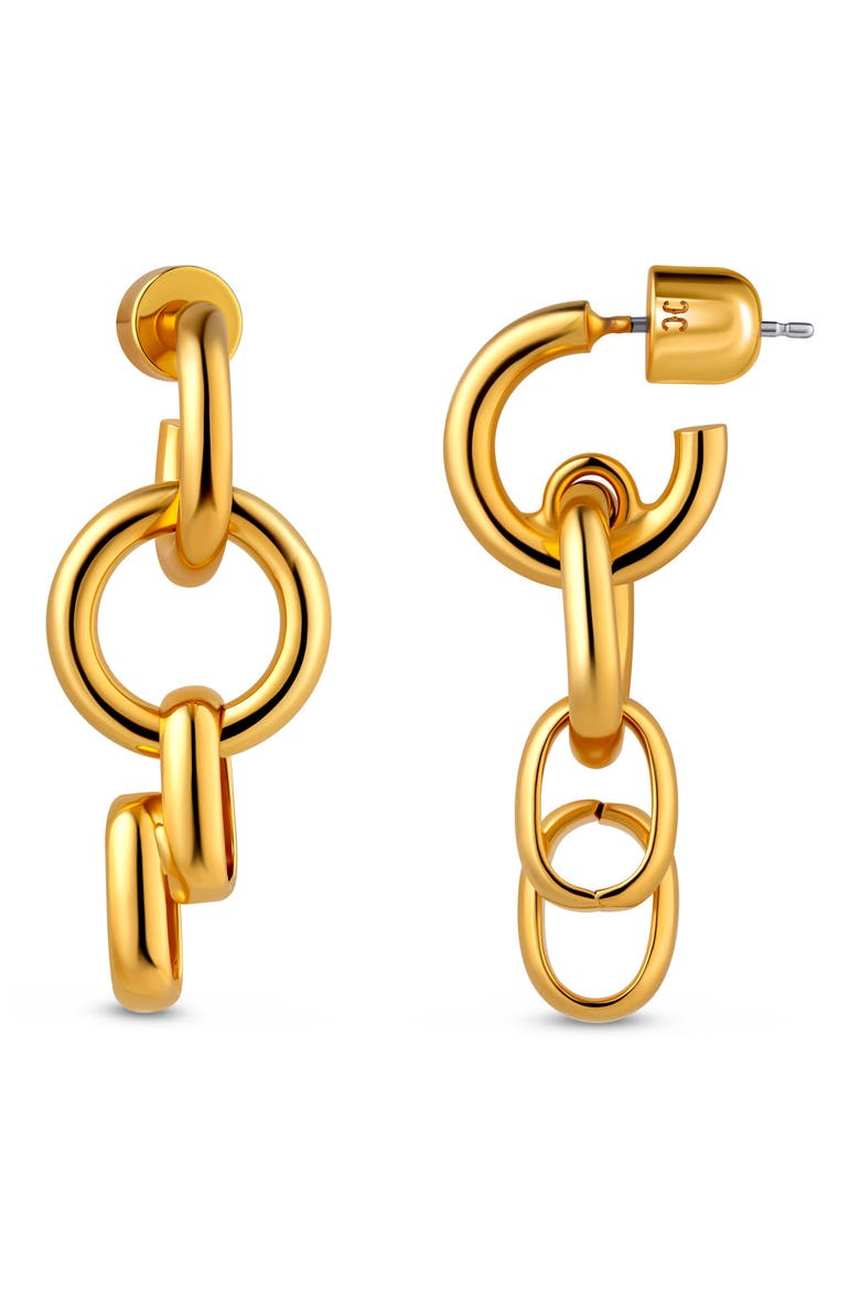 Italian Chain Drop Earrings, Main, color, 14K GOLD