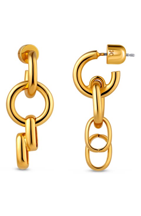 Italian Chain Drop Earrings