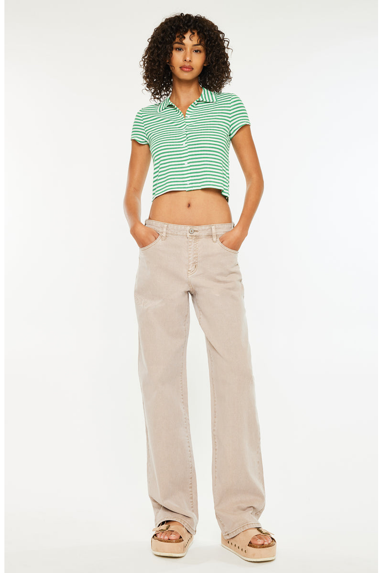 Penny Low Slung Baggy Jeans, Alternate, color, Tan
