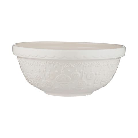 Deck The Halls Size 18 Cream Mixing Bowl, 2.85 Quart