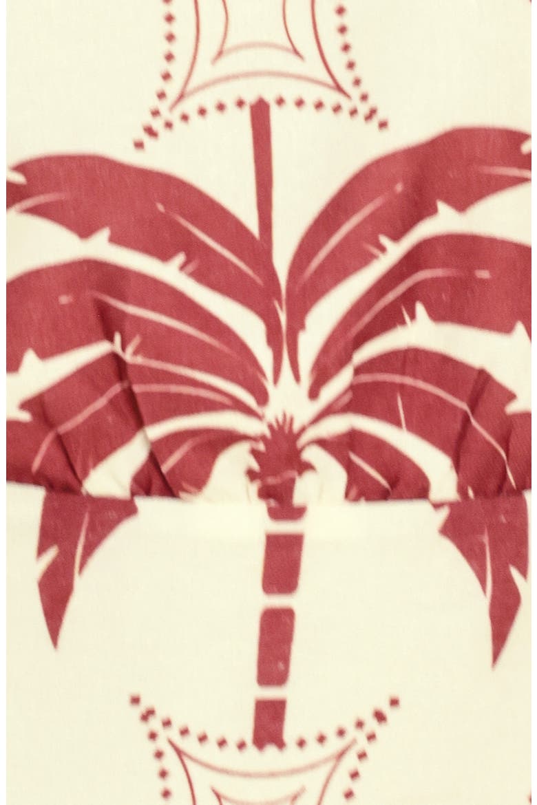 Palm Print Minidress, Alternate, color, MAROON