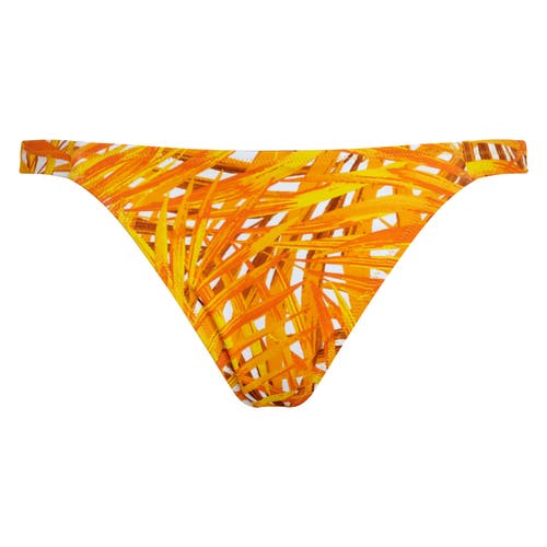 Vilebrequin Palm Leaves Tanga Bikini Bottom In Mangue