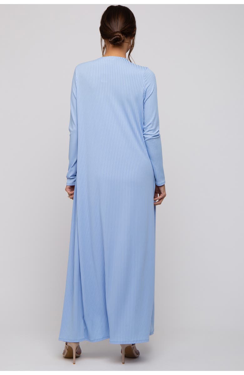 PinkBlush Ribbed Sleeveless Dress Cardigan Set, Alternate, color, Light Blue