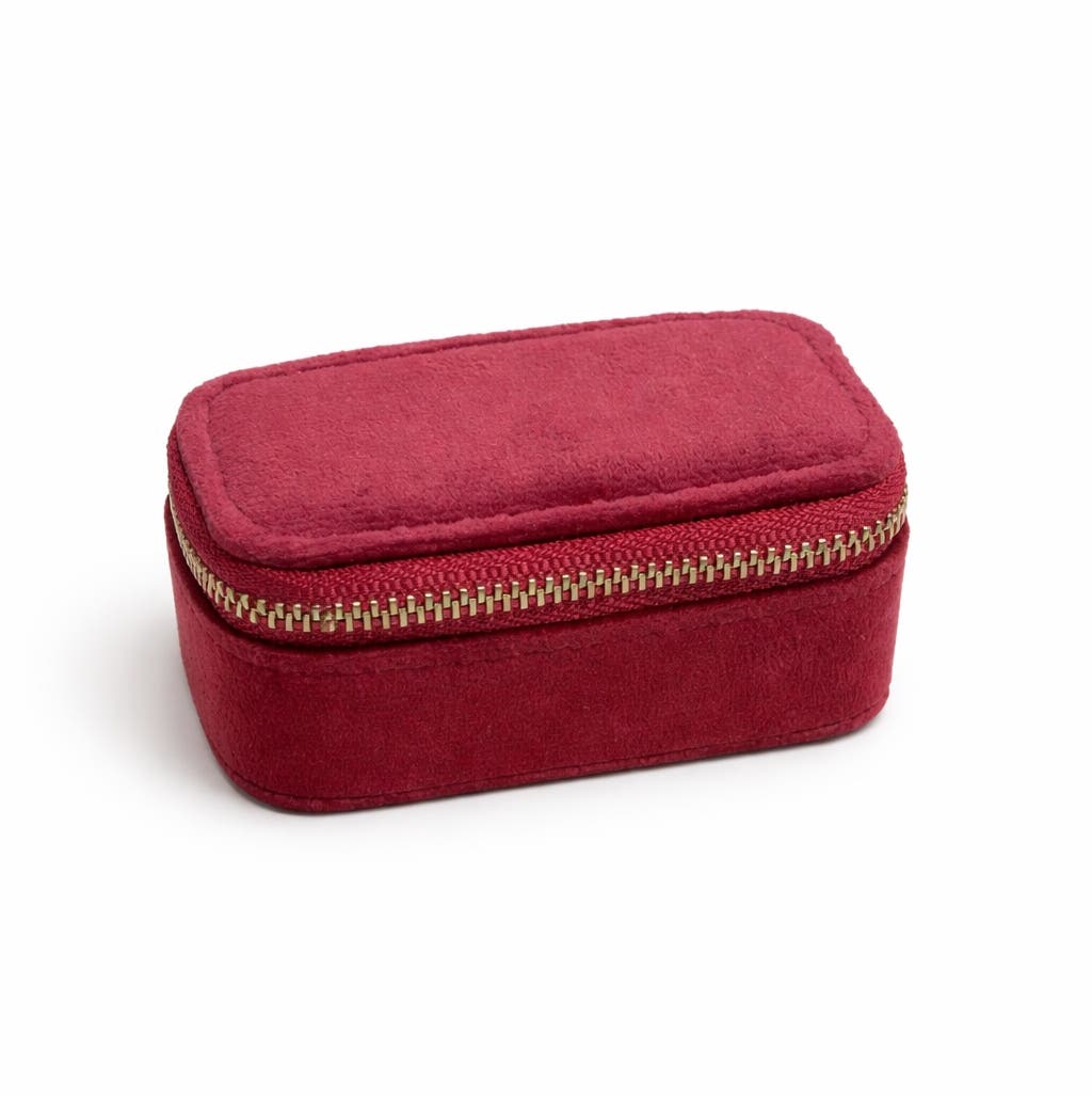 Donatello Gian Mini Jewelry Travel Case, Main, color, Red