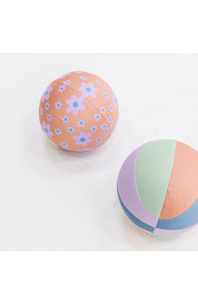 PLAYSMOL Smol 2-Pack Plush Indoor Balls, Main, color, Blue, Purple, Green, Orange
