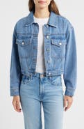 CITY BLUES Patch Pocket Crop Denim Jacket