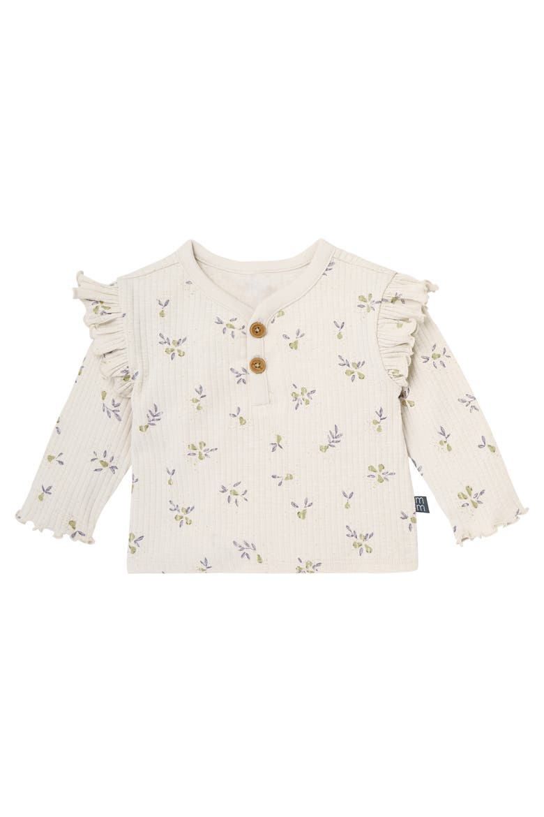 Henley Ruffle Tops with Pants Set, Alternate, color, Gray
