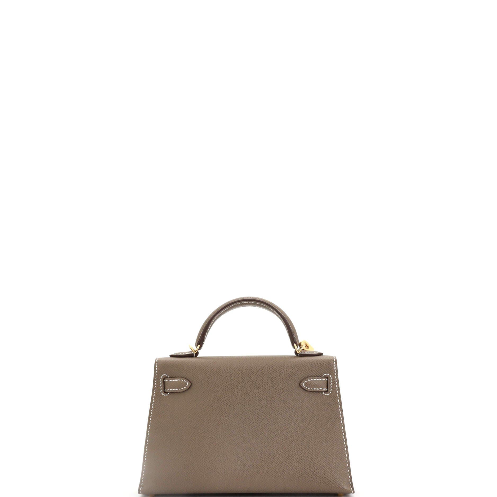 Pre-Owned Hermes Kelly Mini II Bag Grey Madame with Gold Hardware 20, Alternate, color, 