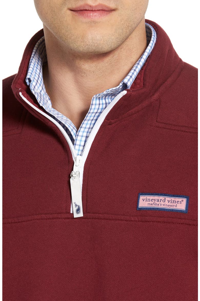 'Collegiate Shep' Quarter Zip Pullover, Alternate, color, CRIMSON