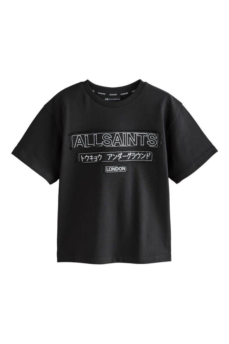 Kids' Underground Contrast Patch Graphic Tee, Main, color, BLACK