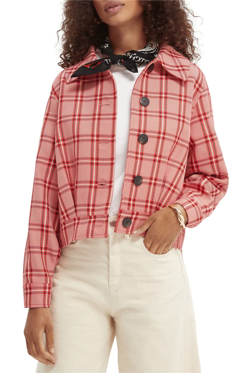 Scotch & Soda Checked Jacket, Main, color, 