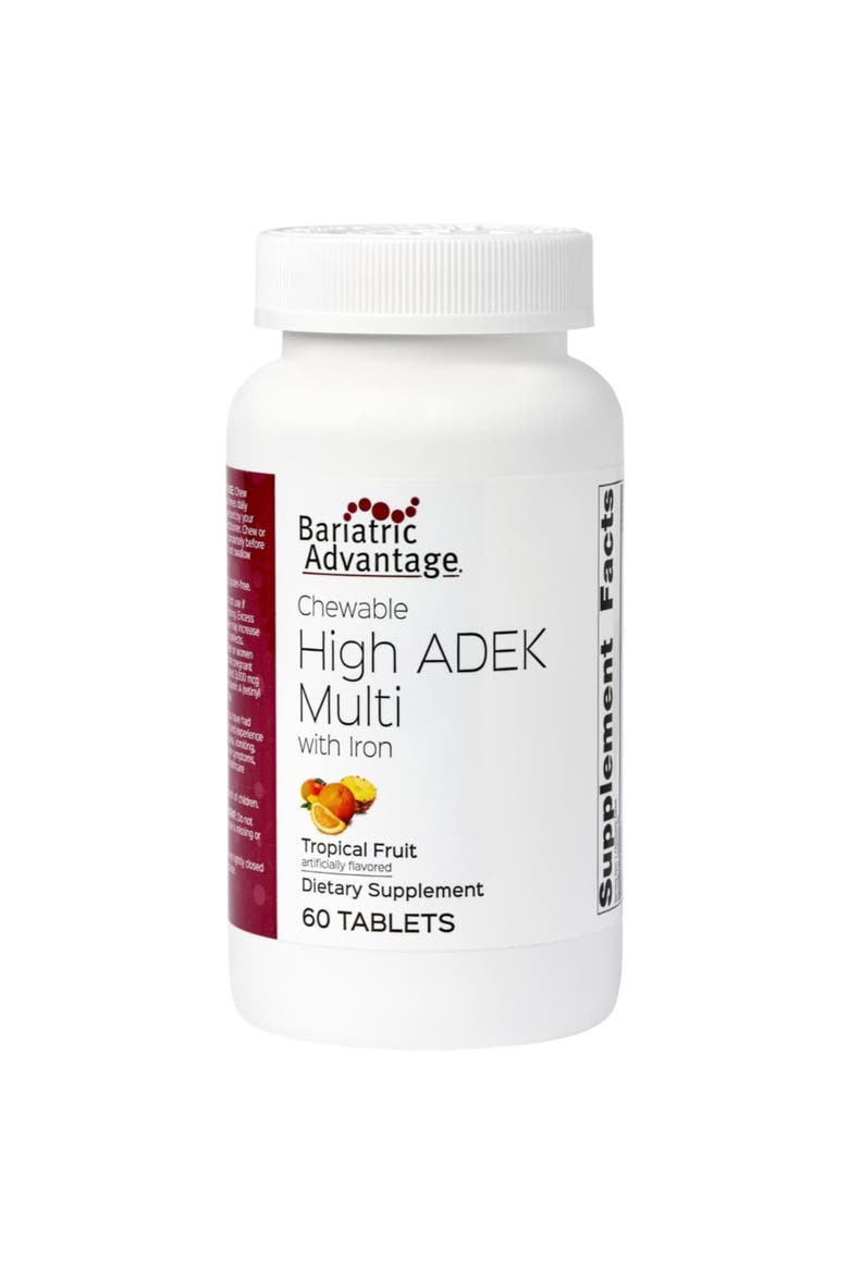 Chewable High ADEK with Iron Multivitamin Supplement 60 Count, Main, color, None