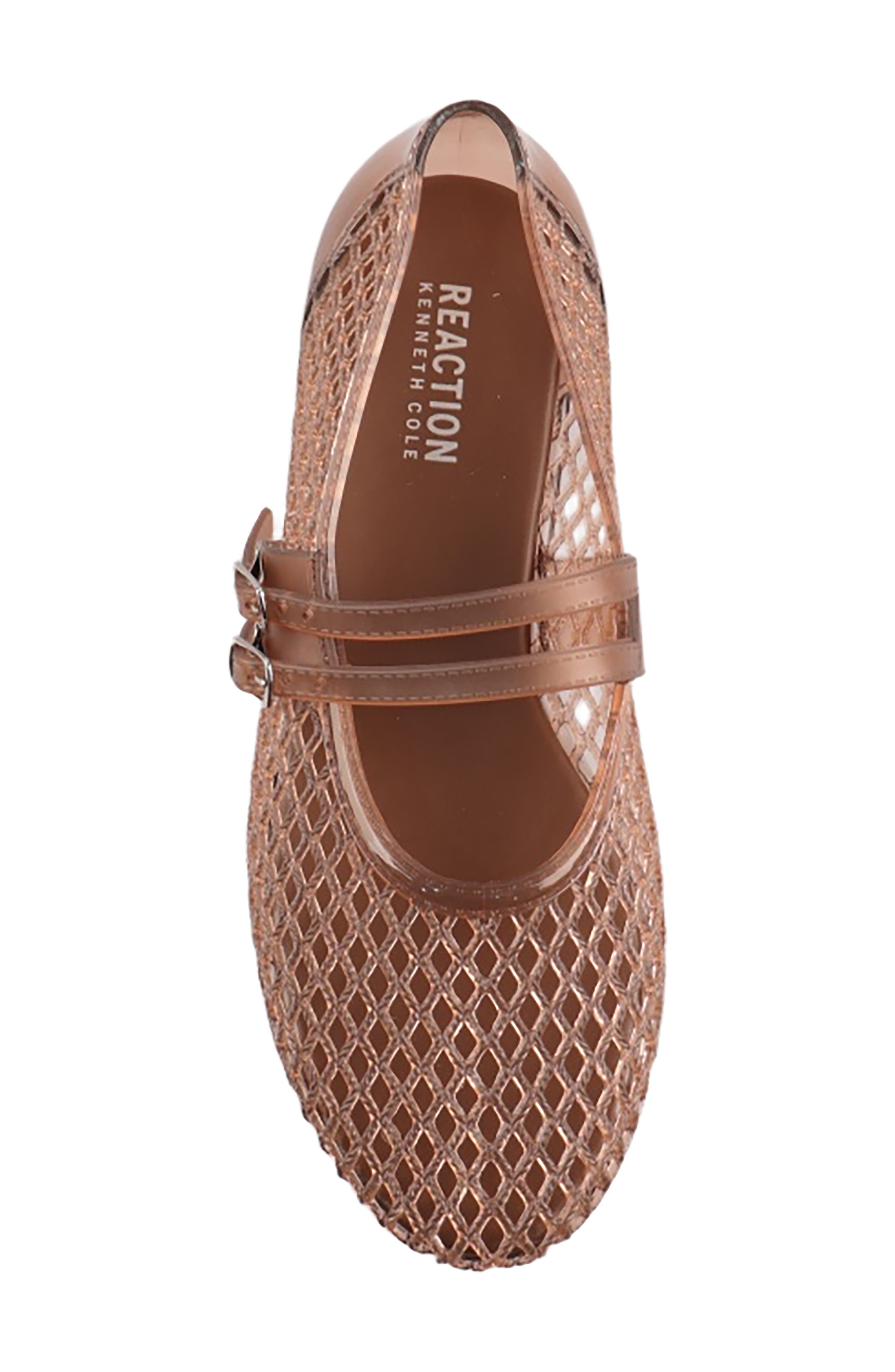 Reaction Kenneth Cole Malibu Mesh Mary Jane Flat, Alternate, color, Chocolate