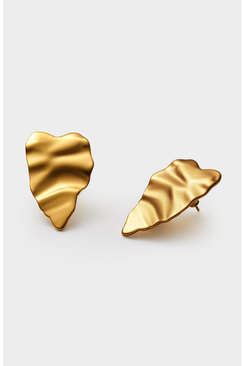Molten Heart Oversized Earrings, Main, color, Gold