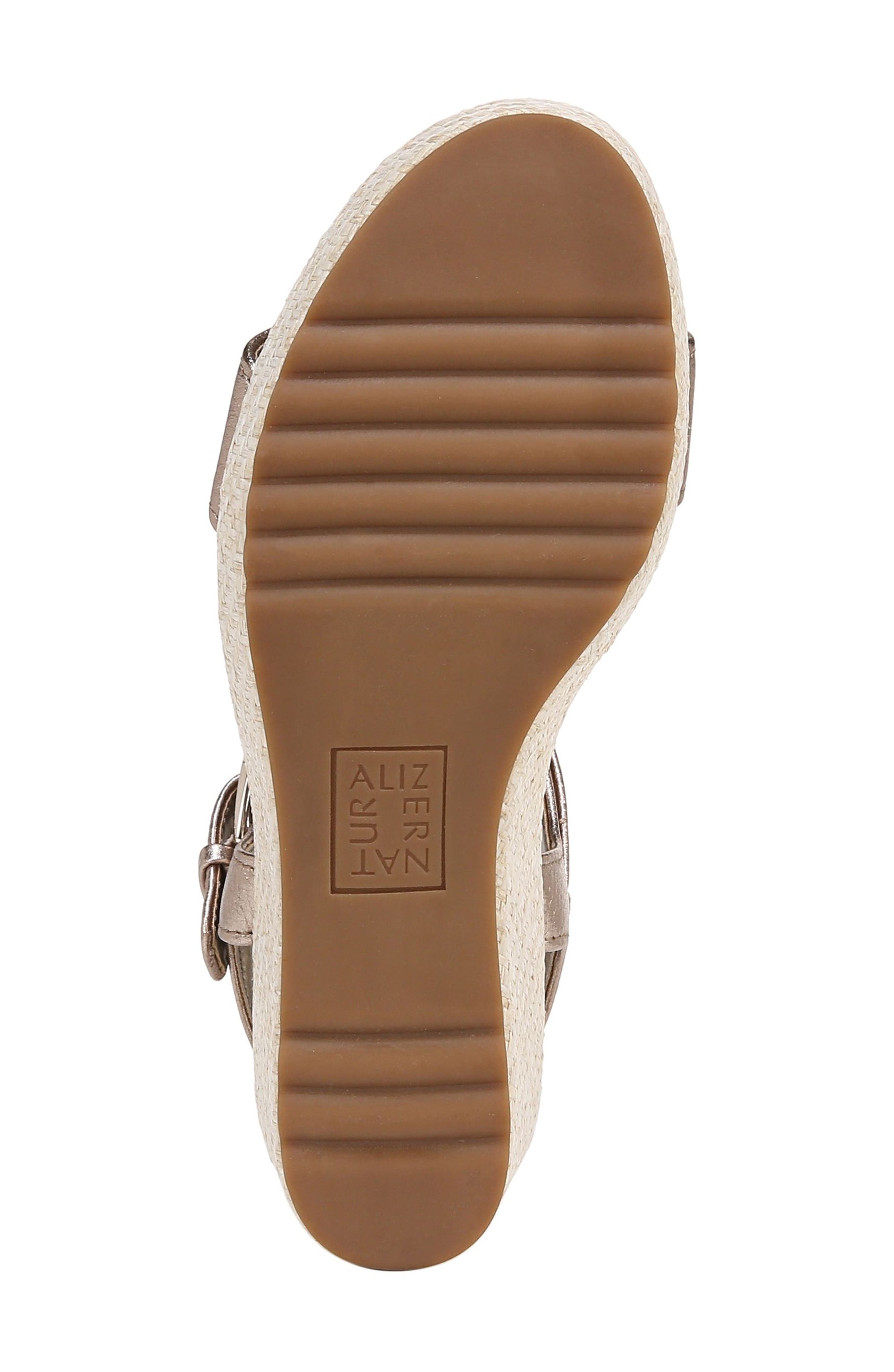 Stella Platform Wedge Sandal, Alternate, color, WARM SILVER LEATHER