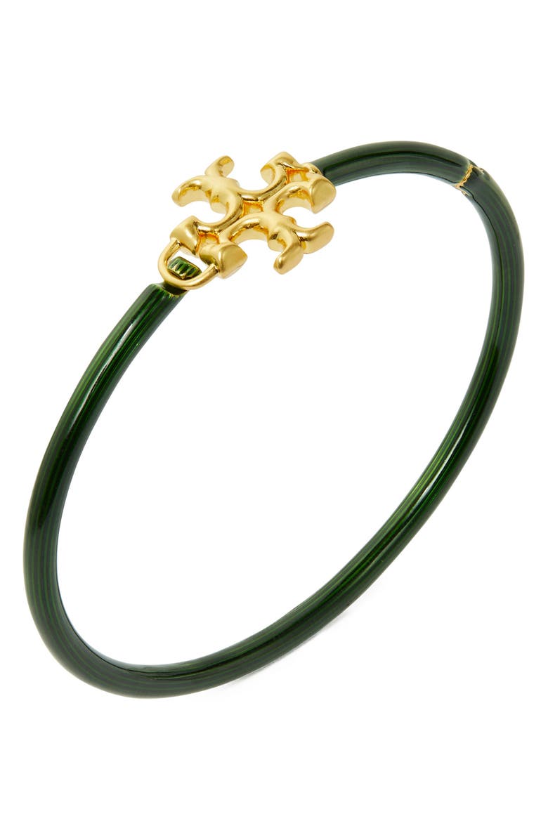 Tory Burch Eleanor Hinged Enamel Cuff Bracelet, Alternate, color, 