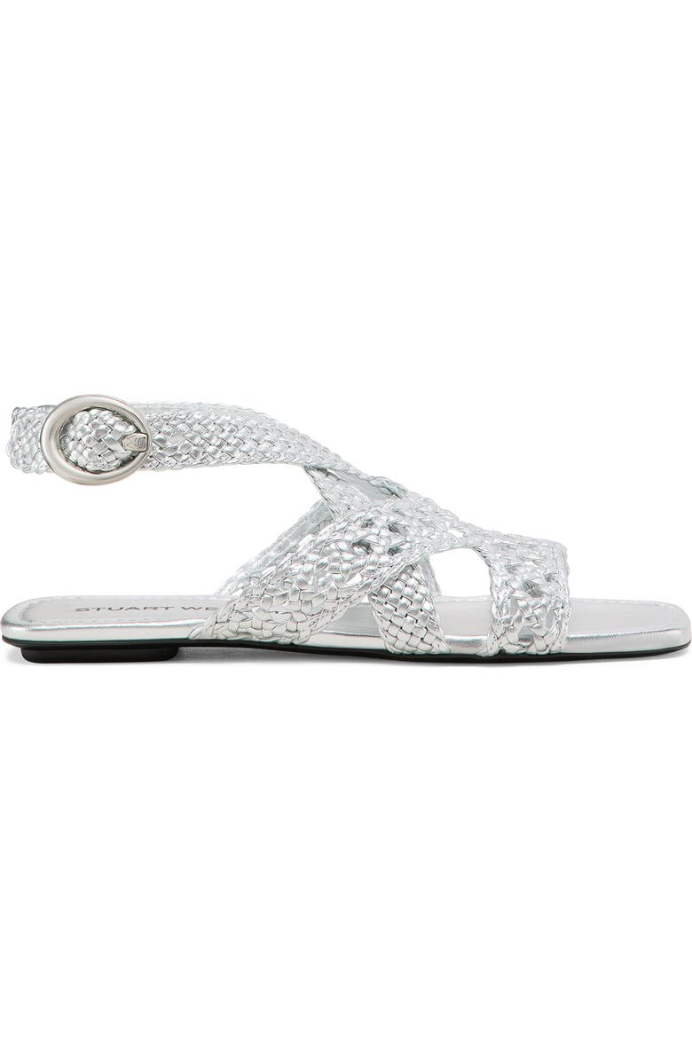 Stuart Weitzman Thea Sandal, Alternate, color, Silver