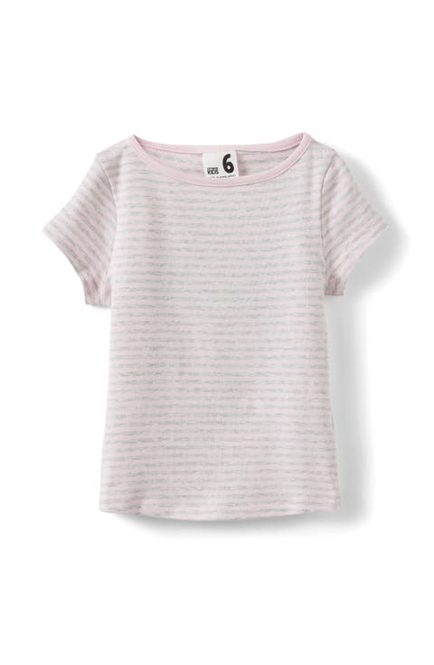 Kid's Fitted Short Sleeve Essential Boat Neck Tee