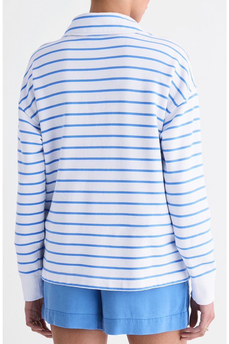 Cam Polo Sweatshirt, Alternate, color, BREAKER BLUE STRIPE