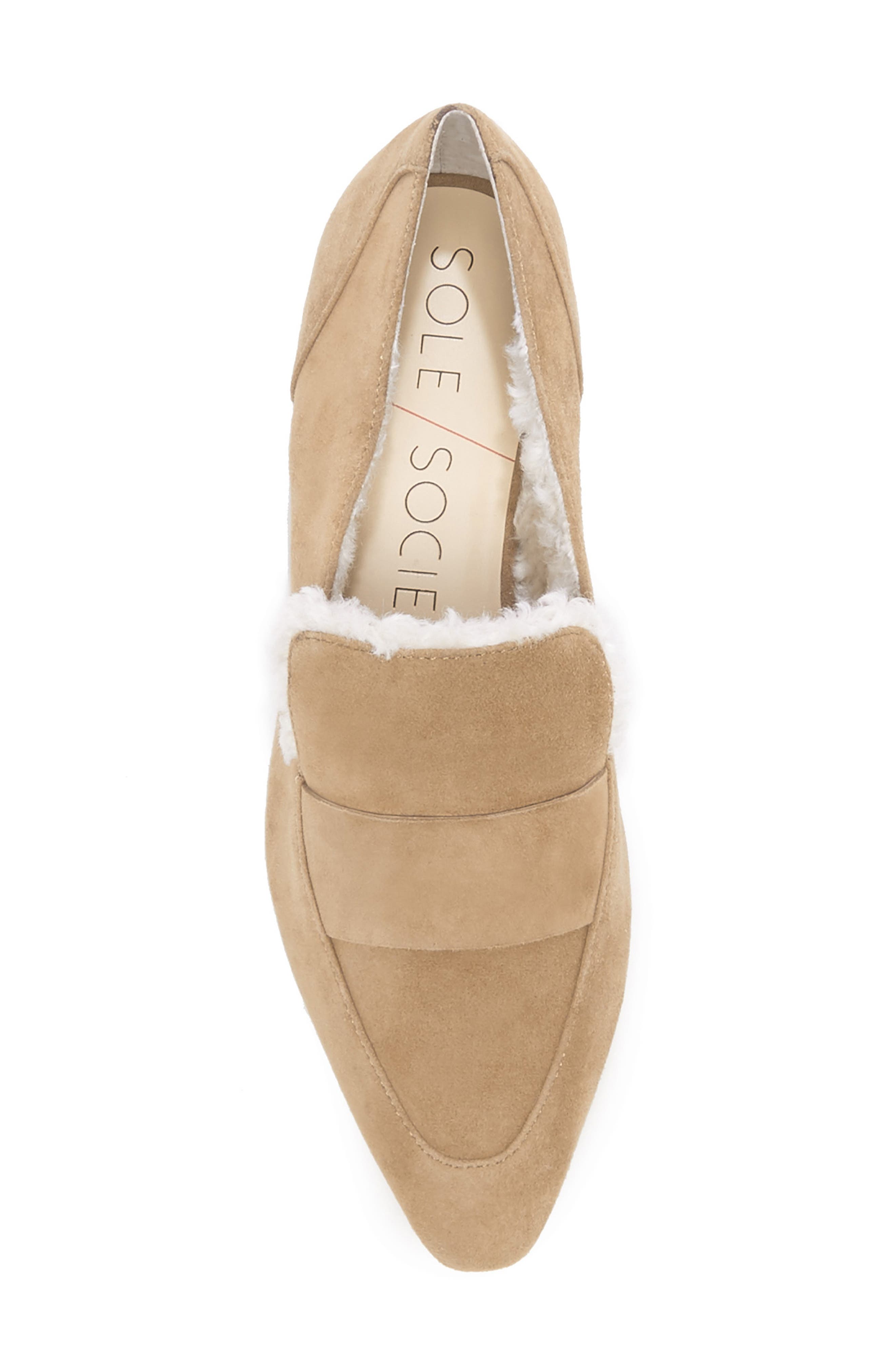 Bettina Loafer, Alternate, color, WALNUT/ NATURAL LEATHER