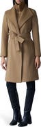 Mackage Norita Belted Double Face Wool Coat with Wool Blend Bib