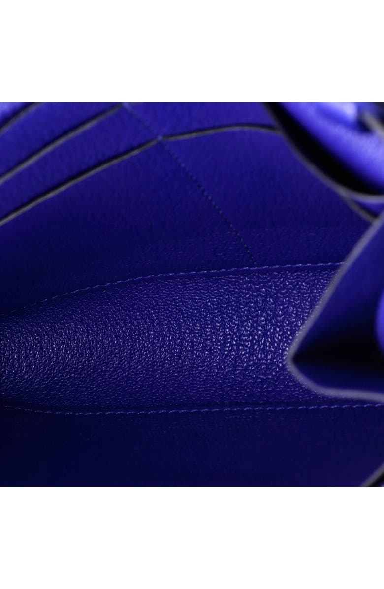 Pre-Owned Hermes Clic Wallet on Strap Chevre Mysore 16, Alternate, color, Bleu Electrique