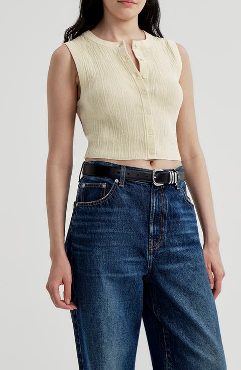 Lottie Cotton Blend Crop Top