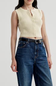 A.L.C. Lottie Cotton Blend Crop Top