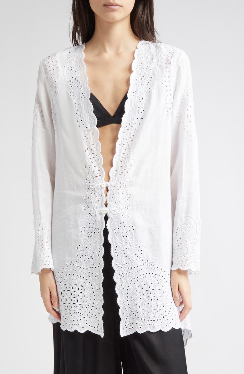 Bode Belvoir Broderie Anglaise, Main, color, White