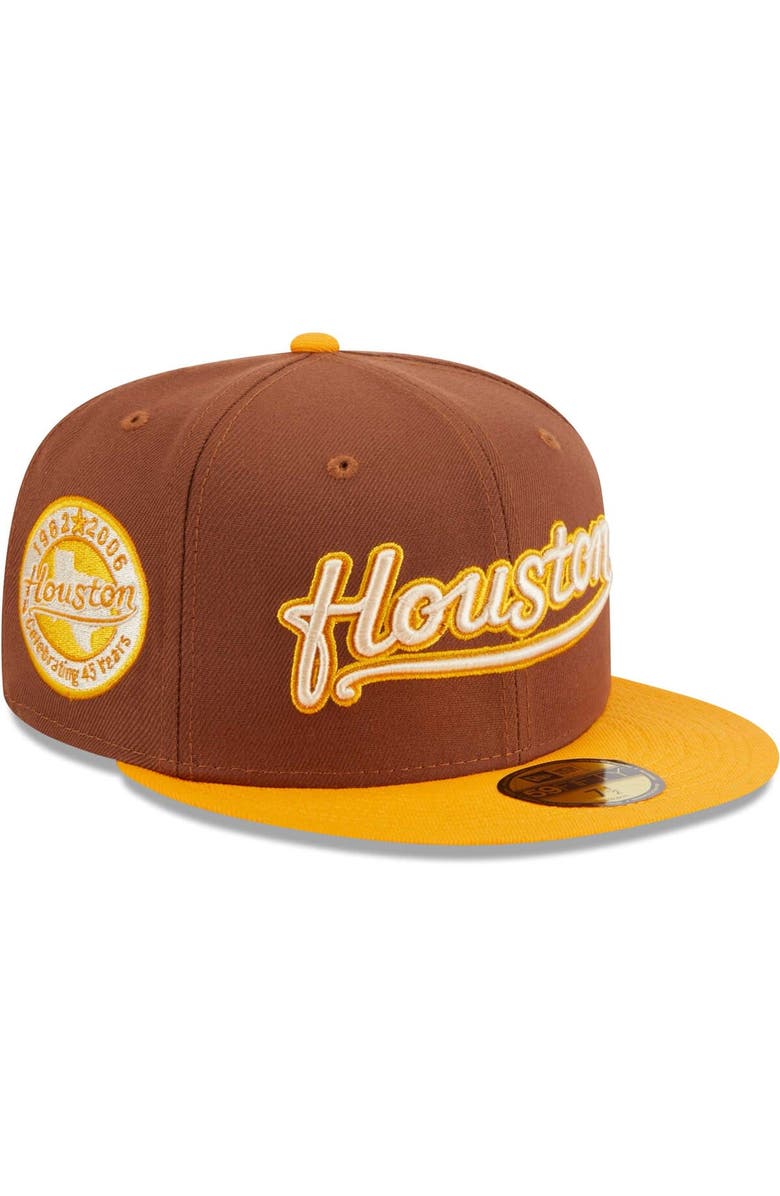 New Era Men's New Era Brown Houston Astros Tiramisu 59FIFTY Fitted Hat, Main, color,