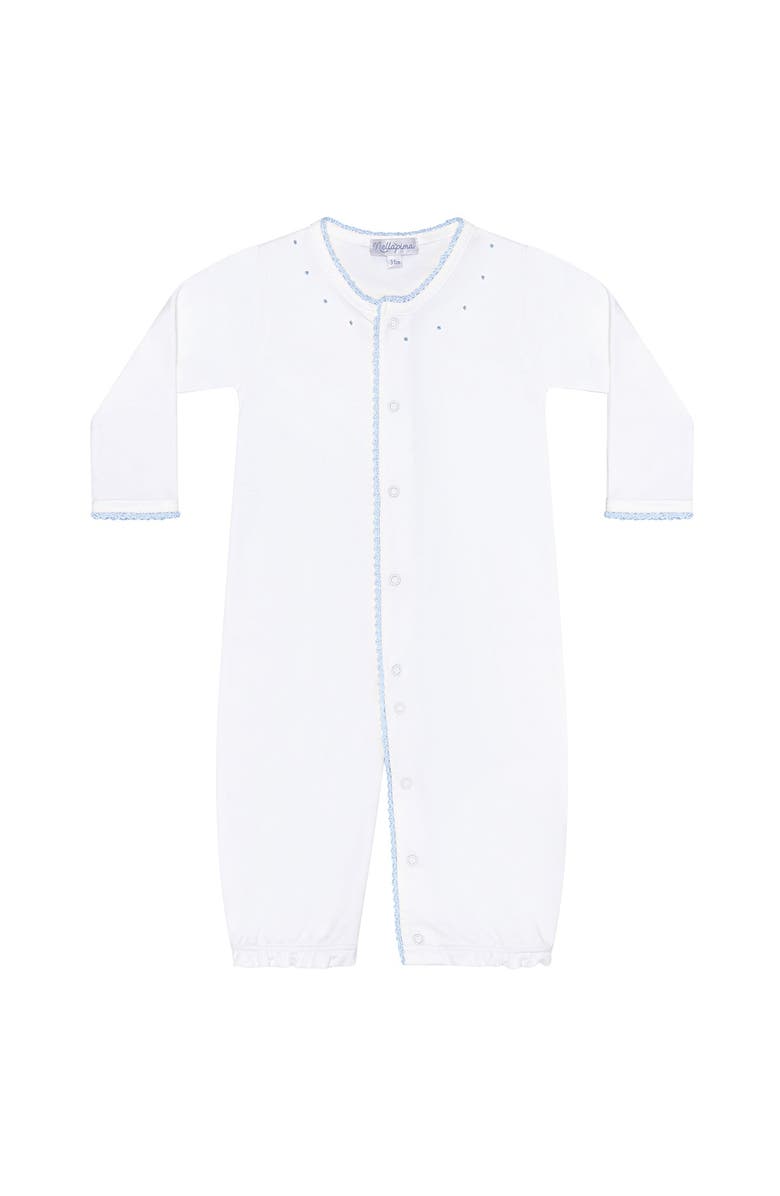 Nellapima Blue Crochet Converter Gown - Baby, Alternate, color, Blue