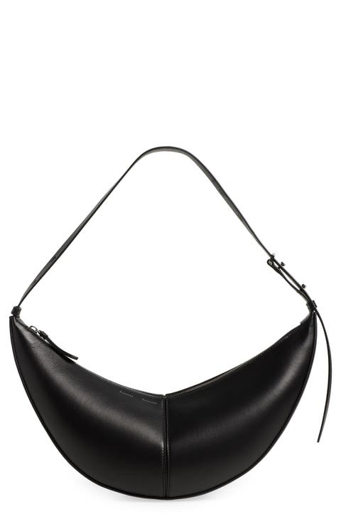 Slide Leather Hobo Bag